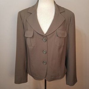 Lane Bryant Olive Green Utility Style Blazer